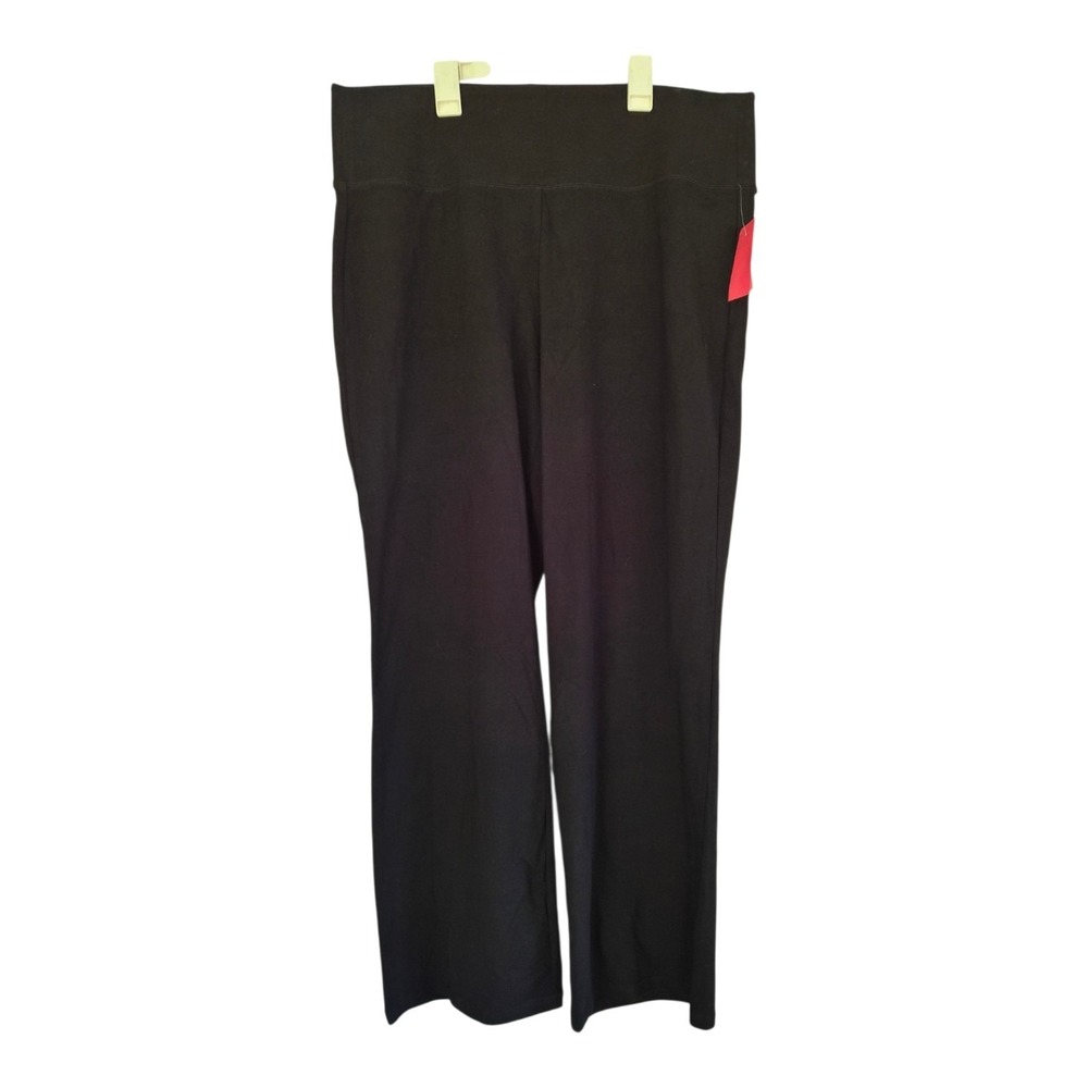 Livi Black Wide Leg Pants Womens 18/20 Pull On Stretch Lounge Casual NWT Plus